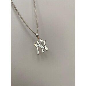 NEW‎ MLB New York Yankees Sterling Silver Team Pendant Logo Necklace 20"
